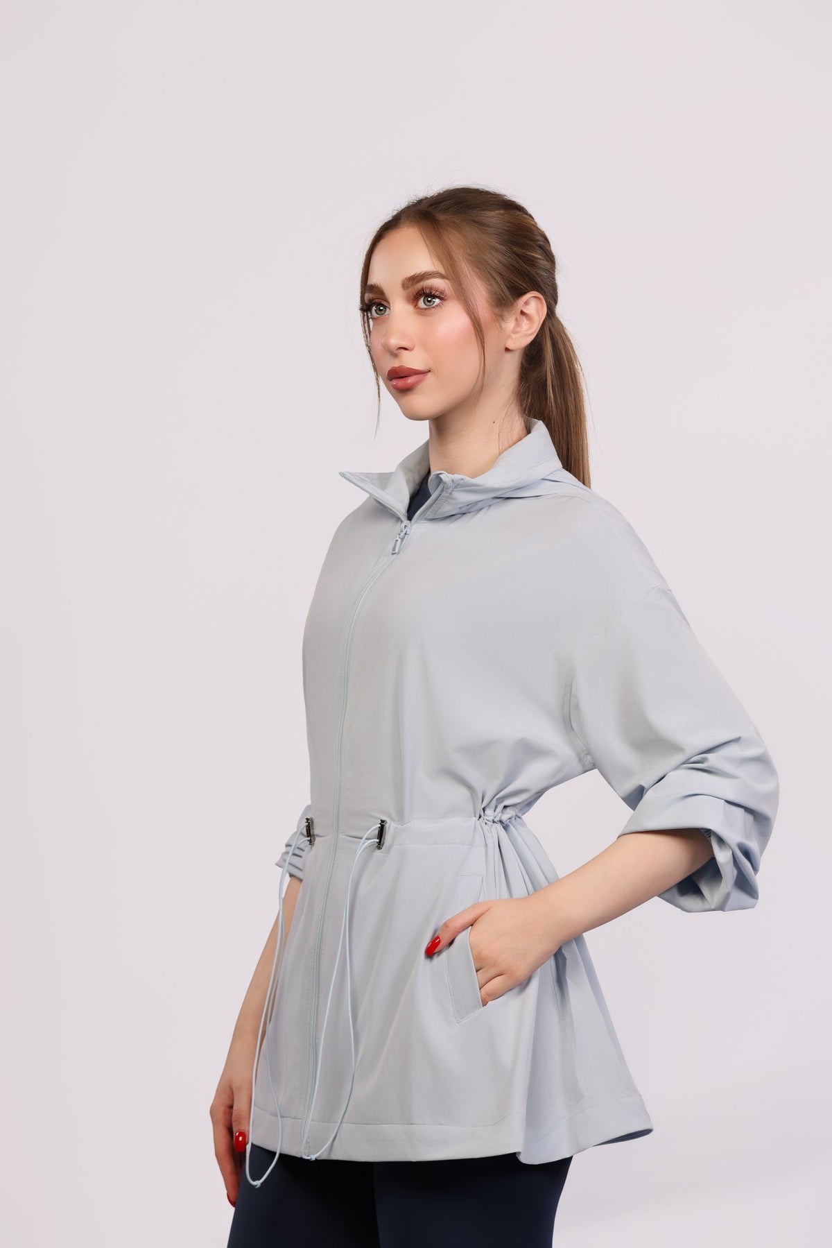 Ease Jacket — Light Blue, front