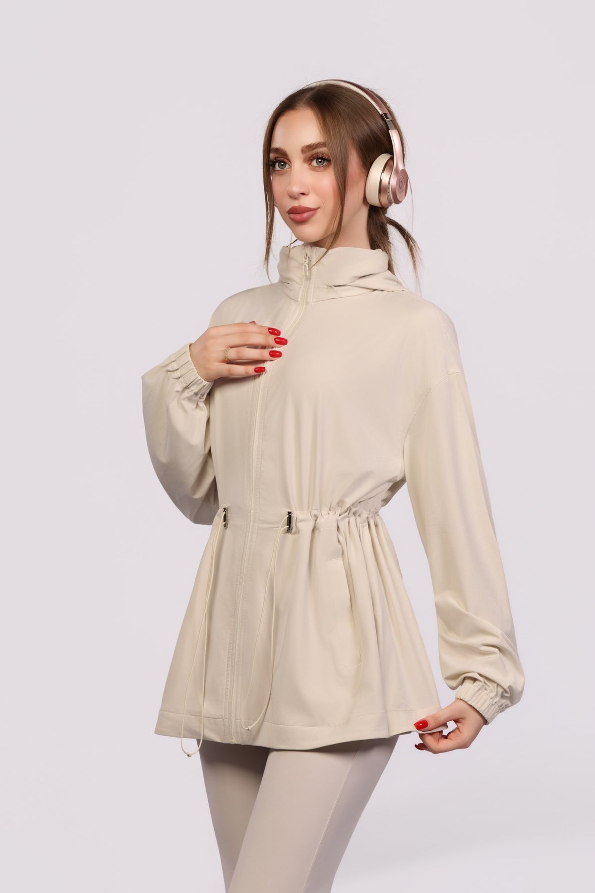 Ease Jacket — Cream, front