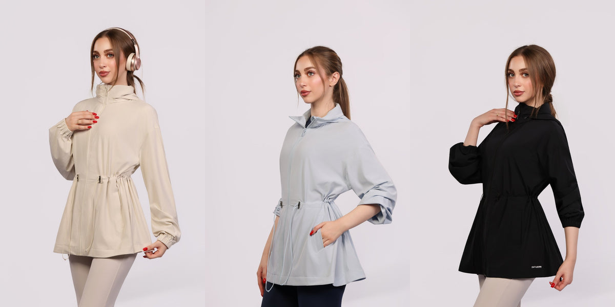 Collection No. 02 — Ease Jacket in Cream, Light Blue and Black